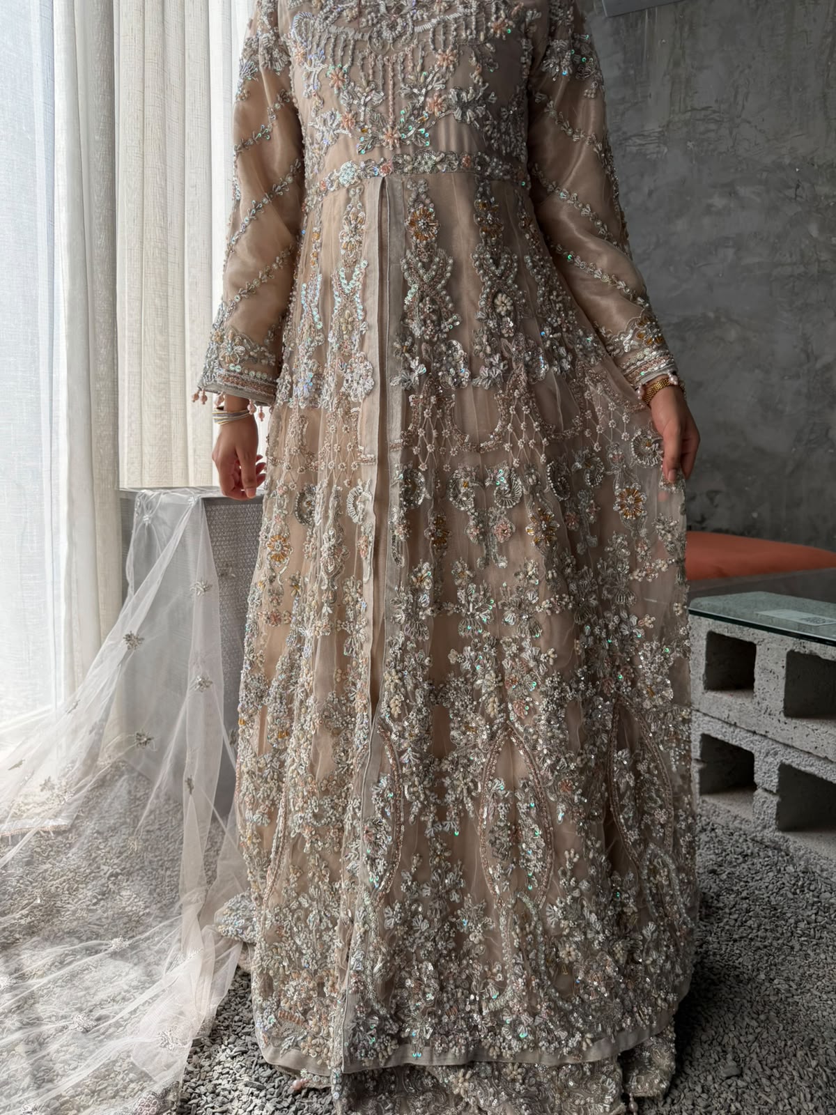 Rosé Pearl Gown